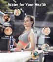 QERINKLE Hydrogen Water Bottle with Electrolysis Tech, Borosilicate Glass & Leak-Proof 420 ml Bottle (Pack of 1, Silver, Glass)